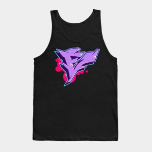 Letter E - Graffiti Street Art Style Tank Top